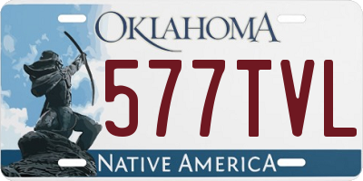 OK license plate 577TVL