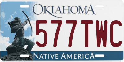 OK license plate 577TWC
