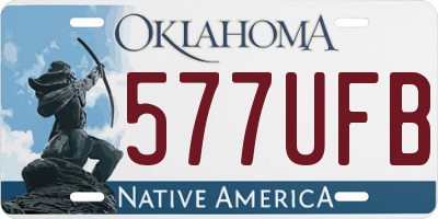 OK license plate 577UFB