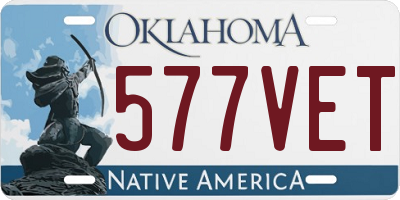 OK license plate 577VET