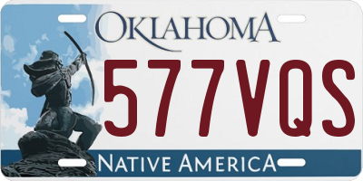 OK license plate 577VQS