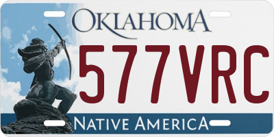OK license plate 577VRC