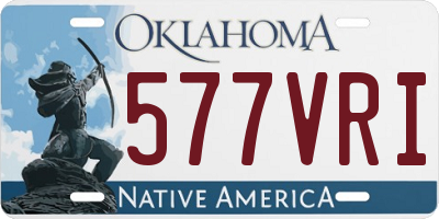 OK license plate 577VRI