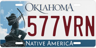 OK license plate 577VRN