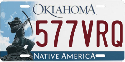 OK license plate 577VRQ