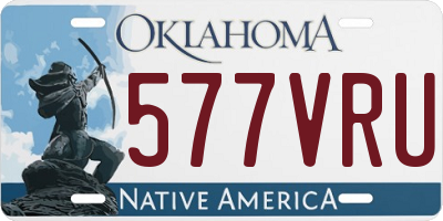 OK license plate 577VRU
