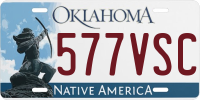 OK license plate 577VSC