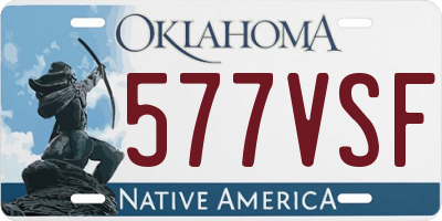 OK license plate 577VSF