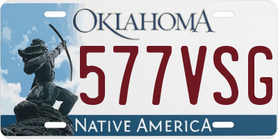 OK license plate 577VSG