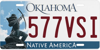 OK license plate 577VSI