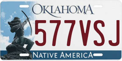 OK license plate 577VSJ