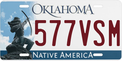 OK license plate 577VSM