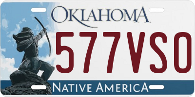 OK license plate 577VSO