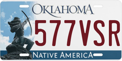 OK license plate 577VSR