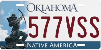 OK license plate 577VSS