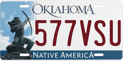 OK license plate 577VSU