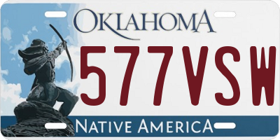OK license plate 577VSW