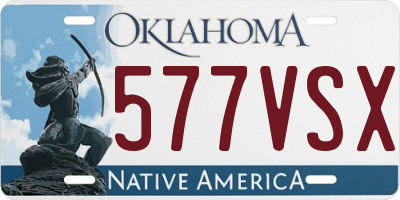 OK license plate 577VSX