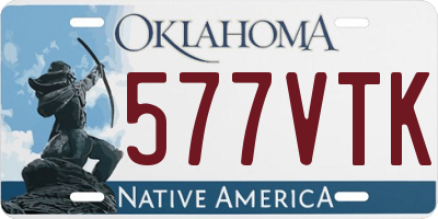 OK license plate 577VTK