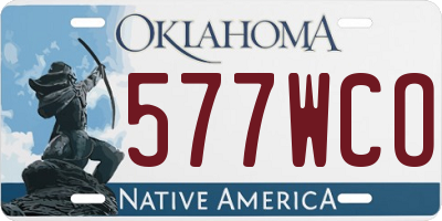 OK license plate 577WCO