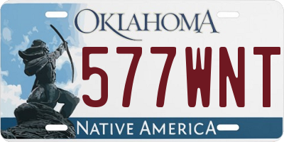OK license plate 577WNT