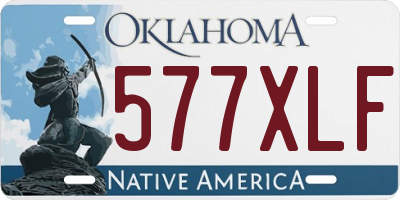 OK license plate 577XLF