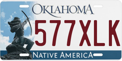 OK license plate 577XLK
