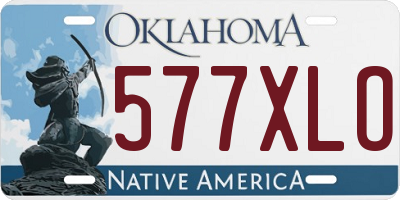 OK license plate 577XLO