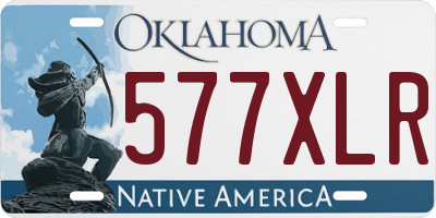 OK license plate 577XLR