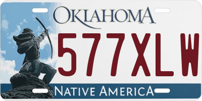 OK license plate 577XLW