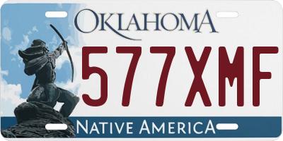 OK license plate 577XMF
