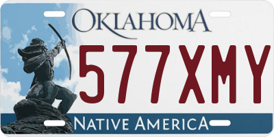 OK license plate 577XMY