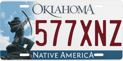OK license plate 577XNZ