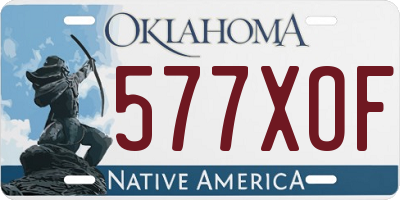 OK license plate 577XOF