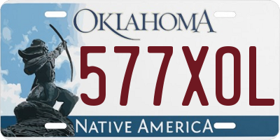 OK license plate 577XOL