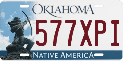 OK license plate 577XPI