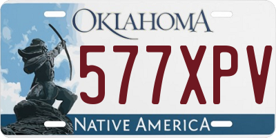 OK license plate 577XPV