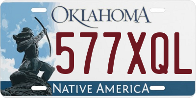 OK license plate 577XQL