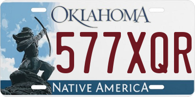 OK license plate 577XQR