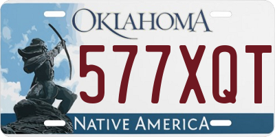 OK license plate 577XQT