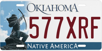 OK license plate 577XRF