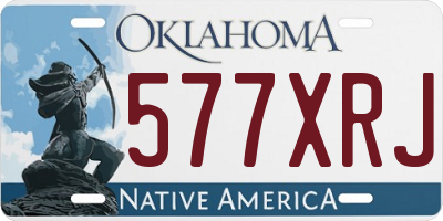 OK license plate 577XRJ