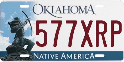 OK license plate 577XRP