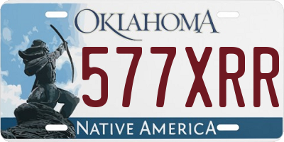 OK license plate 577XRR