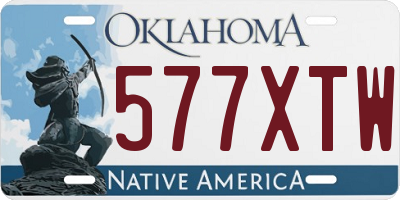 OK license plate 577XTW
