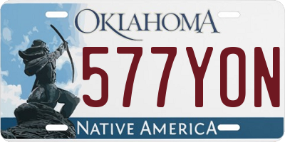 OK license plate 577YON