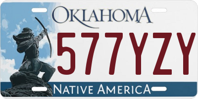 OK license plate 577YZY
