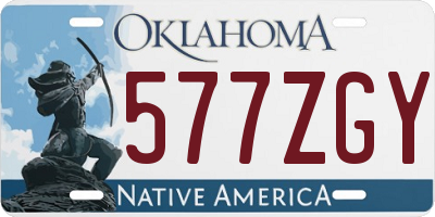 OK license plate 577ZGY