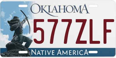OK license plate 577ZLF