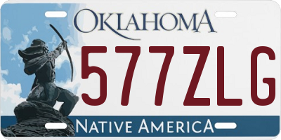 OK license plate 577ZLG